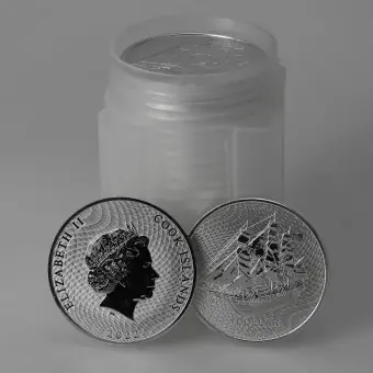 Schneller Versand Silbermünze 20 x 1oz "Bounty" 2022 Tube New Generation (Cook Islands)
