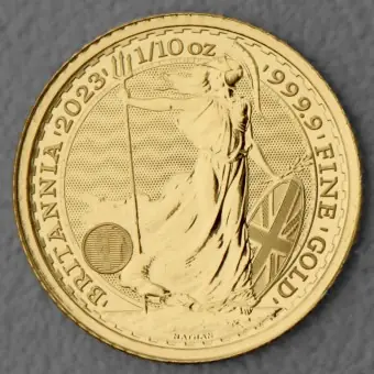 Goldmünze 1/10oz "Britannia" 2023 Elizabeth II. (Großbritannien) Garantierte Lieferung