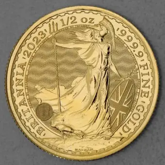 Abverkauf Goldmünze 1/2oz "Britannia" 2023 Charles III. (Großbritannien)