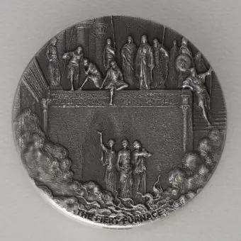 Silbermünze 2oz "The Fiery Furnace" 2020 (AF) Biblical (Niue) Top-Preis