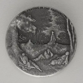 Silbermünze 2oz "Jesus Praying" 2021 (AF) Biblical (Niue) Kostenfreie Lieferung