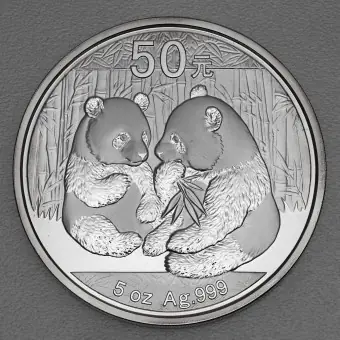 Solange Der Vorrat Reicht Silbermünze 5oz "Panda" 2009 (China)