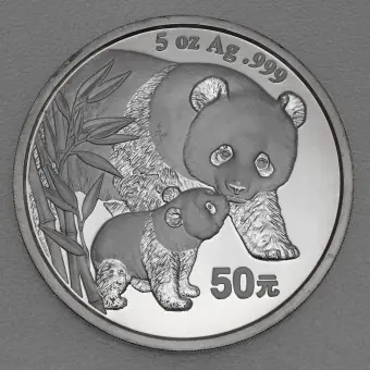 Wochenendangebot Silbermünze 5oz "Panda" 2004 (China)