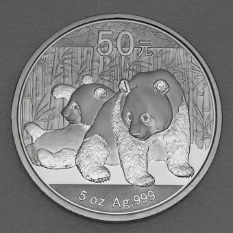 Silbermünze 5oz "Panda" 2010 (China) Markenprodukt
