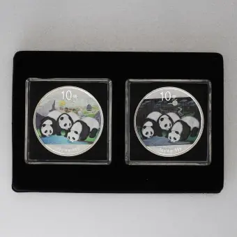 Heißes Angebot Silbermünzen 2 x 1oz "Panda" 2013 (koloriert) Set – 2-teilig Night & Day (China)