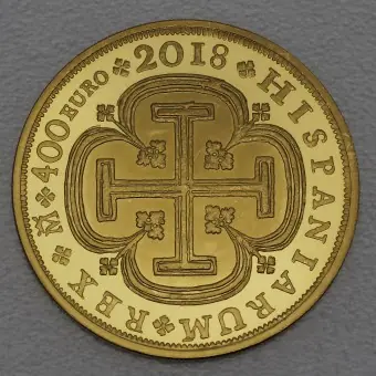 Goldmünze 400 Euro 2018 (PP) 150 Jahre spanischer Escudo (Spanien) Heute Kaufen