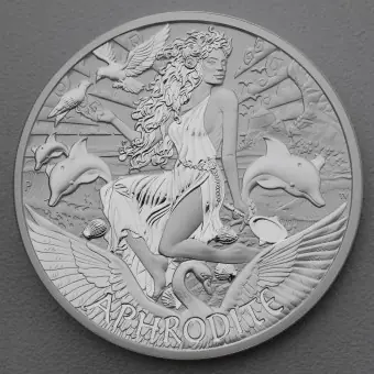 Silbermünze 5oz "Aphrodite" 2022 Gods of Olympus (Tuvalu) Kostenloser Versand