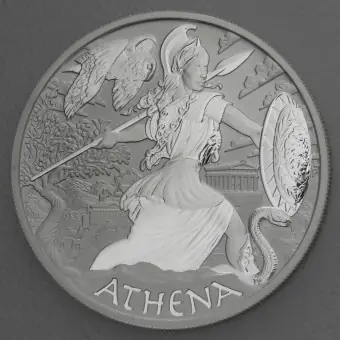 Geprüft Silbermünze 1oz "Athena" 2022 Gods of Olympus (Tuvalu)