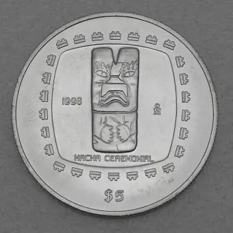 Silbermünze 1oz "Jadebeil" 1998 Präkolumbische Kulturen – Olmeken (Mexiko) Im Trend
