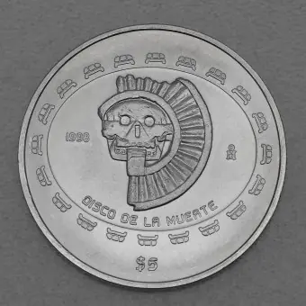 Sonderangebot Silbermünze 1oz "Totenscheibe" 1998 Präkolumbische Kulturen – Teotihuacan (Mexiko)