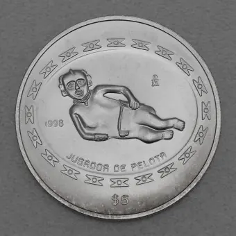 Garantierte Lieferung Silbermünze 1oz "Ballspieler" 1998 Präkolumbische Kulturen – Teotihuacan (Mexiko)