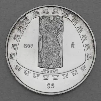 Silbermünze 1oz "Jaguar" 1998 Präkolumbische Kulturen – Tolteken (Mexiko) Zertifiziert