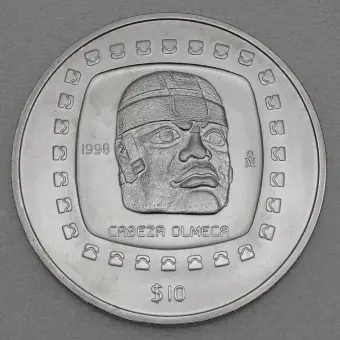 Silbermünze 5oz "Steinkopf" 1998 Präkolumbische Kulturen – Olmeken (Mexiko) Garantierte Lieferung