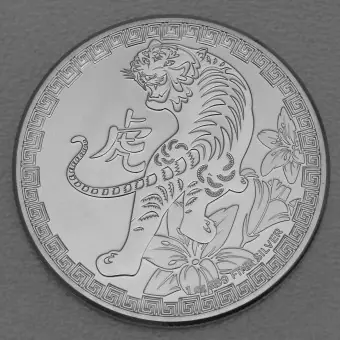 Silbermünze 1oz "Lunar Tiger" 2022 (Niue) Im Trend