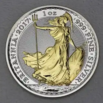 Premium Silbermünze 1oz "Britannia" 2017 (vergoldet) (Großbritannien)