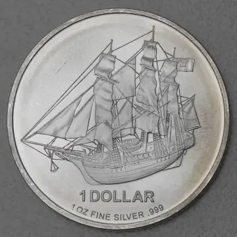 Billig Silbermünze 1oz "Bounty" verschiedene Jahrgänge diff. (Cook Islands)