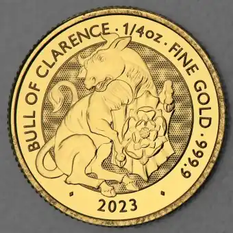 Sale Goldmünze 1/4oz "Bull of Clarence" 2023 Royal Tudor Beasts (Großbritannien)