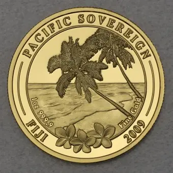 Kostenloser Versand Goldmünze 1oz "Pacific Sovereign" 2009 (Fidschi)