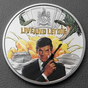Heißes Angebot Silbermünze 1oz "Live and Let Die" 2023 (PP/kol.) James Bond (Tuvalu)
