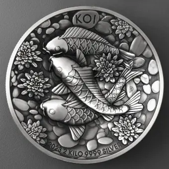Jetzt Bestellen Silbermünze 2kg "Koi Fish" 2023 (AF/HR) (Australien)