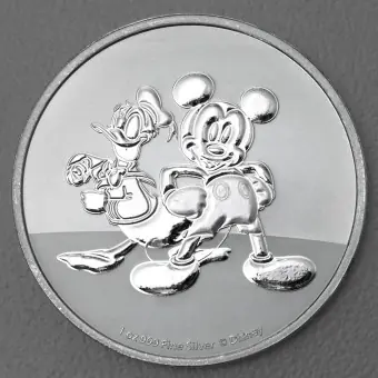 Heißes Angebot Silbermünze 1oz "Mickey & Donald" 2023 Disney diff. (Niue)