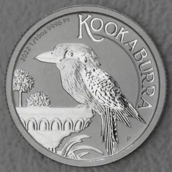 Platinmünze 1/10oz "Kookaburra" 2022 diff. (Australien) Rabatt