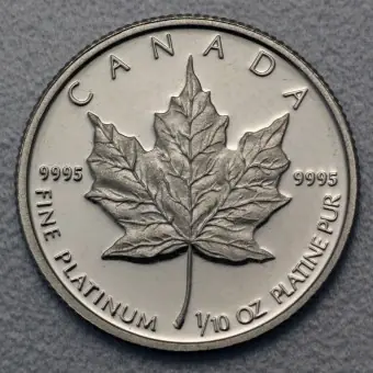 Platinmünze 1/10oz "Maple Leaf" diff. (Kanada) Weltweiter Versand