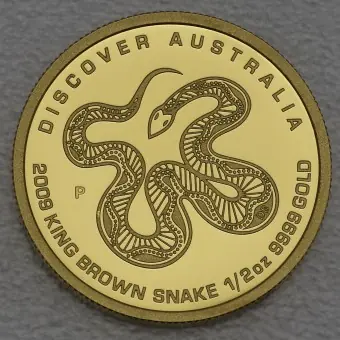 Goldmünze 1/2oz "King Brown Snake" 2009 Discover Australia (Australien) Angebot