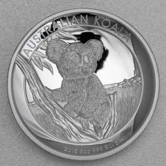 Original Silbermünze 5oz "Koala" 2015 (PP/HR) (Australien)