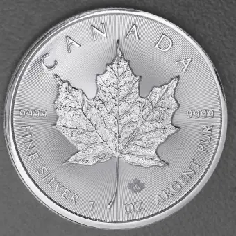 Günstig Silbermünze 1oz "Maple Leaf" aktueller Jahrgang diff. (Kanada)
