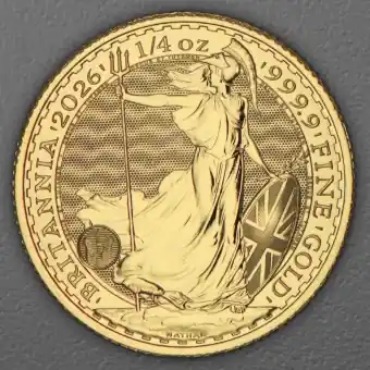 Letzte Chance Goldmünze 1/4oz "Britannia" aktueller Jahrgang (Großbritannien)