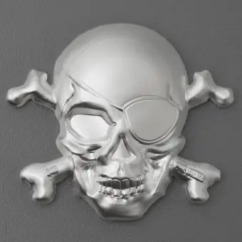 Heute Kaufen Silbermünze 5oz "Treasure Island Skull" 2022 (Barbados)