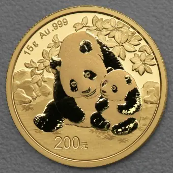 Geprüft Goldmünze 15g "Panda" 2024 (China)