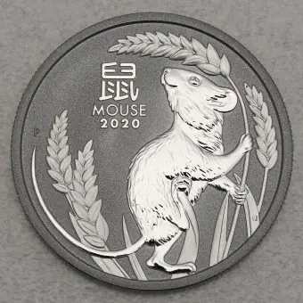 Heißes Angebot Platinmünze 1oz "Maus" 2020 Lunar III – Year of the Mouse diff. (Australien)