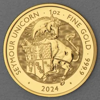 Mega-Angebot Goldmünze 1oz "Seymour Unicorn" 2024 Royal Tudor Beasts (Großbritannien)
