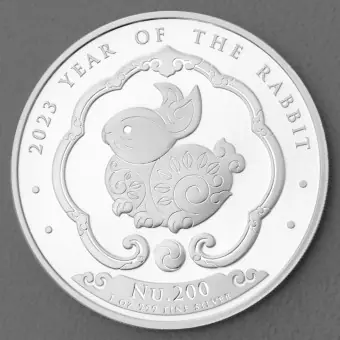 Silbermünze 1oz "Rabbit" 2023 Lunar – Year of the Rabbit diff. (Bhutan) Jetzt Bestellen