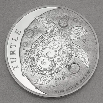 Silbermünze 5oz "Fiji Taku Schildkröte" 2014 (Fidschi) Expressversand