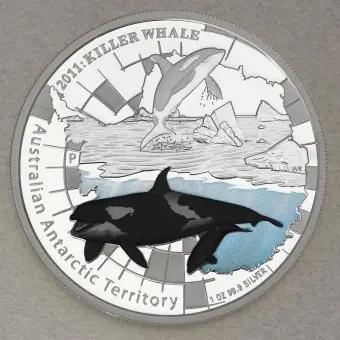 Angebot Silbermünze 1oz "Killer Whale 2011" Australian Antarctic Territory Serie