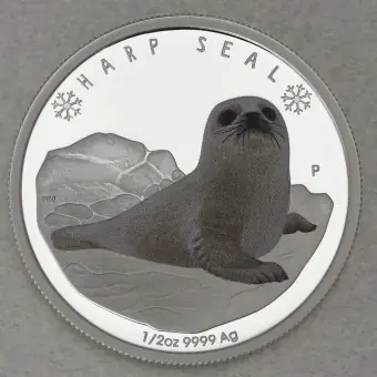 Silbermünze 1/2oz "Harp Seal 2017" (Tuvalu) Polar Babies Serie (Tuvalu) Hochwertig