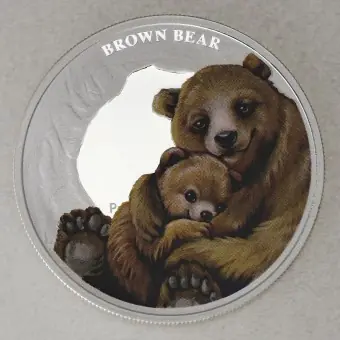Silbermünze 1/2oz "Brown Bear 2014" Mother's Love Serie (Tuvalu) Saisonangebot