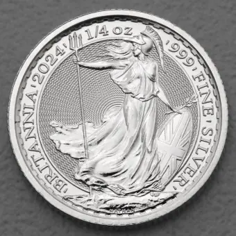 Preisreduziert Silbermünze 1/4oz "Britannia" verschiedeneJahrgänge (Großbritannien)