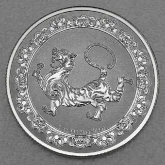 Silbermünze 1oz "White Tiger" 2019 Celestial Animals (Niue) Hochwertig