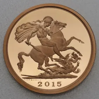 Goldmünze 5 Sovereign "Elizabeth II." 2015 (Großbritannien) Limited Edition