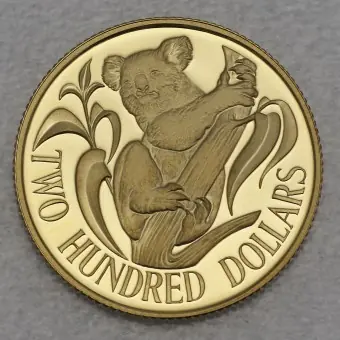Goldmünze 200 Dollars "Koala" 1980 (Australien) Geld-Zurück-Garantie