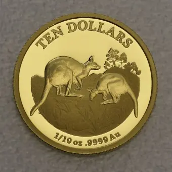 Finale Aktion Goldmünze 1/10oz "Kangaroo Series" 2014 Explorers First Sightings Royal Australian Mint