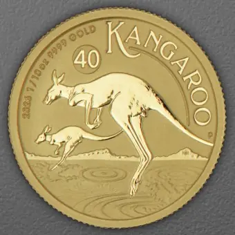 Echt Goldmünze 1/10oz "Känguru" aktueller Jahrgang (Australien)