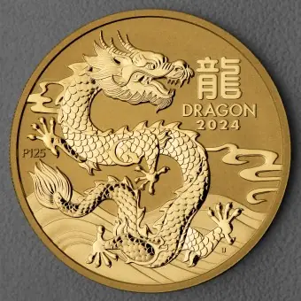 Goldmünze 2oz "Drache" 2024 Lunar III – Year of the Dragon (Australien) Günstig