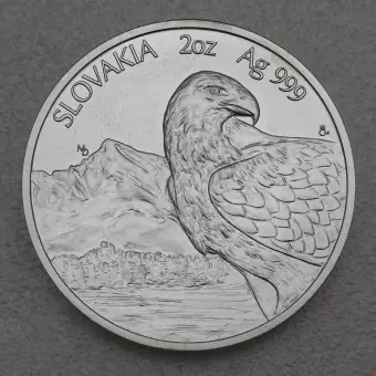 Silbermünze 2oz "Slovakia Eagle" 2021 (Niue) Preiswert