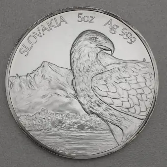 Meistverkauft Silbermünze 5oz "Slovakia Eagle" 2021 (Niue)