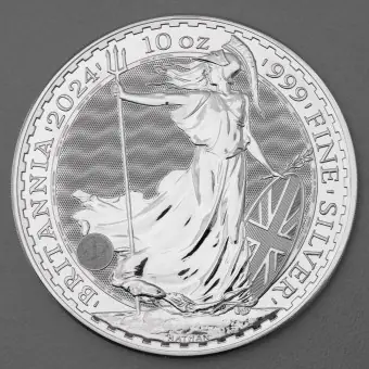 Silbermünze 10oz "Britannia" 2024 (Großbritannien) Abverkauf